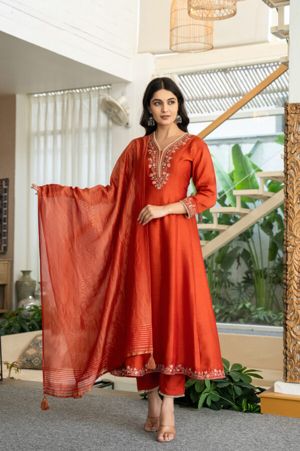 Ember Glow Anarkali Set