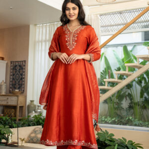 Ember Glow Anarkali Set - Image 2