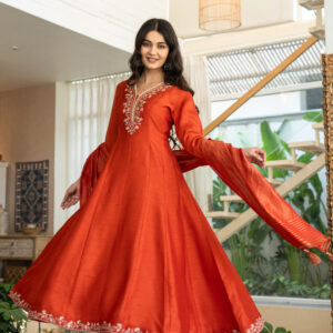 Ember Glow Anarkali Set - Image 4