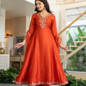 Ember Glow Anarkali Set - Image 3