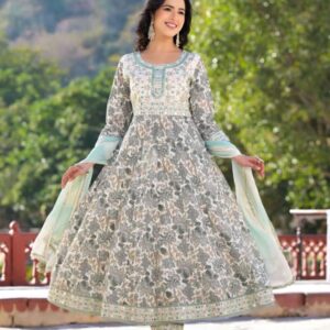 Meadow Bloom Anarkali Set - Image 2
