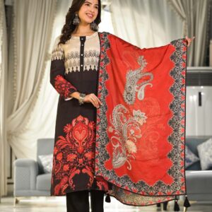 Regal Noir Paisley Kurta Set