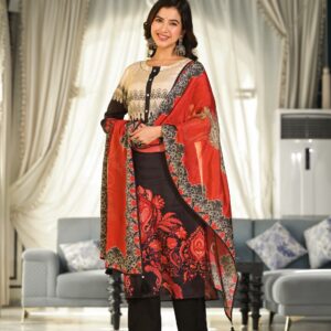 Regal Noir Paisley Kurta Set - Image 6