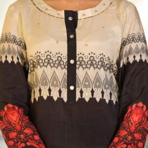 Regal Noir Paisley Kurta Set - Image 4