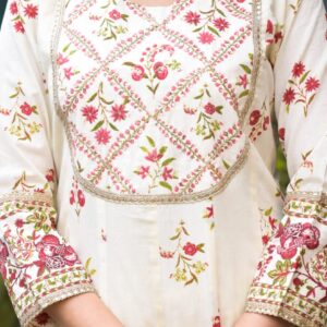 Ivory Bloom Anarkali Set - Image 4