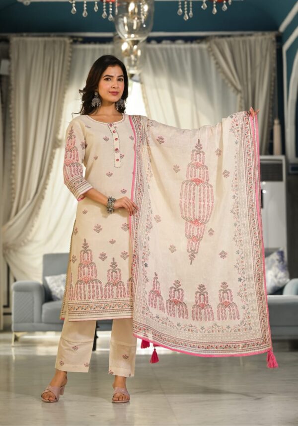 Ivory Elegance Handcrafted Suit Set